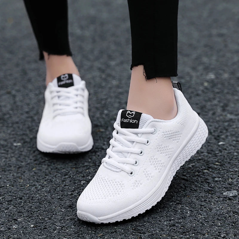 RBB Women’s Breathable Running Shoes – Lightweight Lace-Up Sneakers for Hard Court