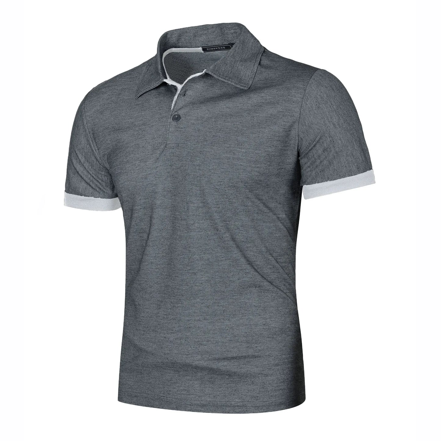 RBB Men’s Short Sleeve Color Matching Fashion Lapel Shirt – Stylish Casual Summer Top