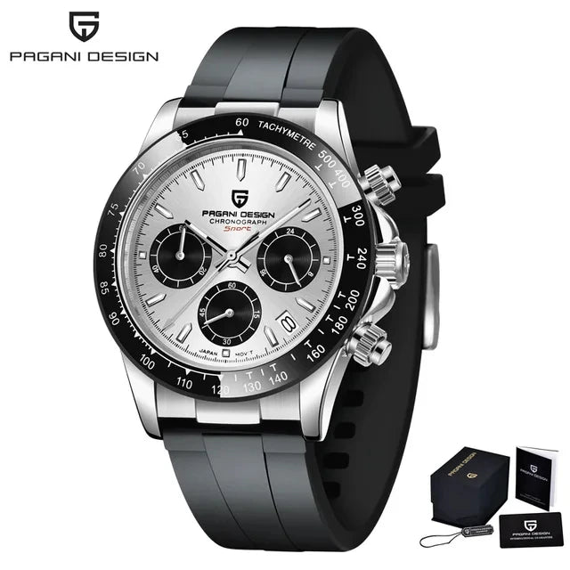 RBB DESIGN VK63 Men’s Quartz Chronograph Dive Watch – Luxury Sapphire Glass, Date Display, 100M Waterproof