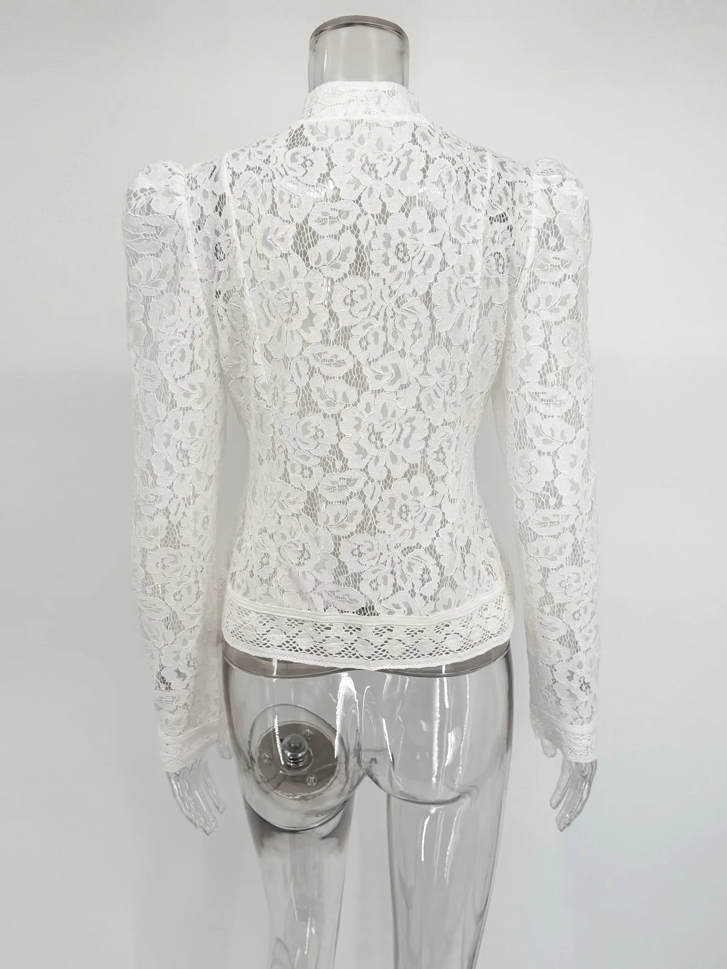 Tuularose Luxury Lace Blouse Fashion Lace Print Single Breasted Slim Shirt Vintage Elegant Party Looks Summer Women Blouse Tops