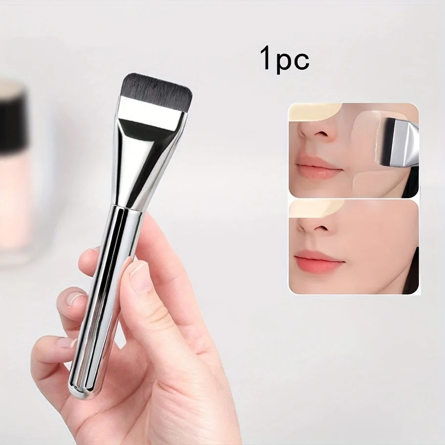 Oval Foundation Brush – Ultra-Fine, Hypoallergenic Contour Tool (1/2 Pcs)