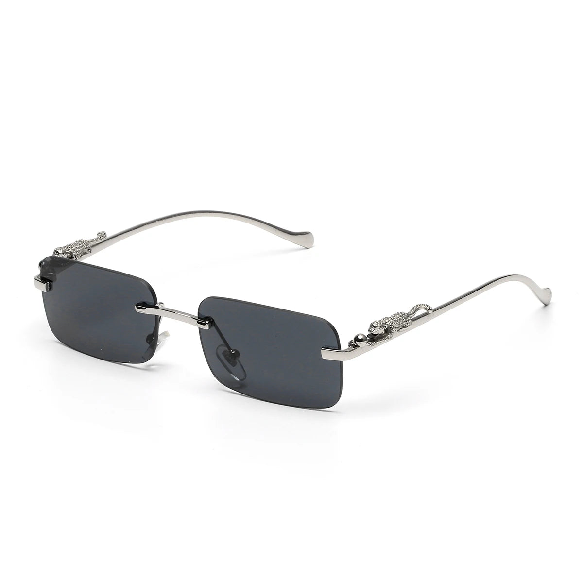 RBB Rimless Square Metal Sunglasses – Unisex UV400 Outdoor Designer Shades