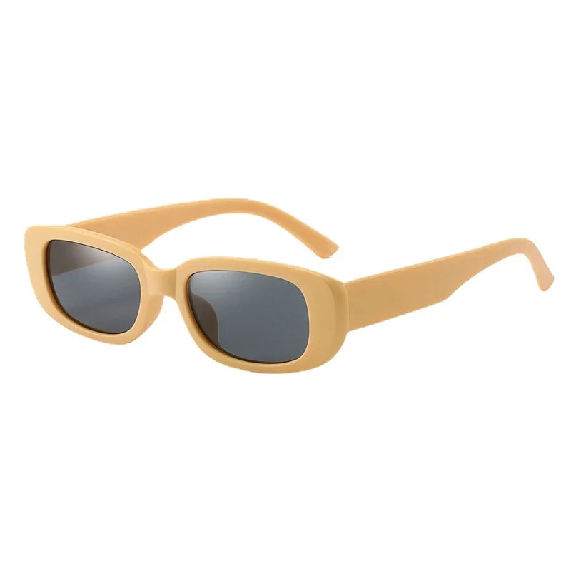 RBB Vintage Oval Sunglasses – UV400 Small Rectangle Ellipse Eyewear for Women