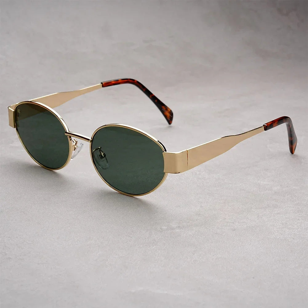 RBB Fashion Sunglasses – Unisex Retro Oval Metal Frame UV400 Eyewear for Driving & Casual Use