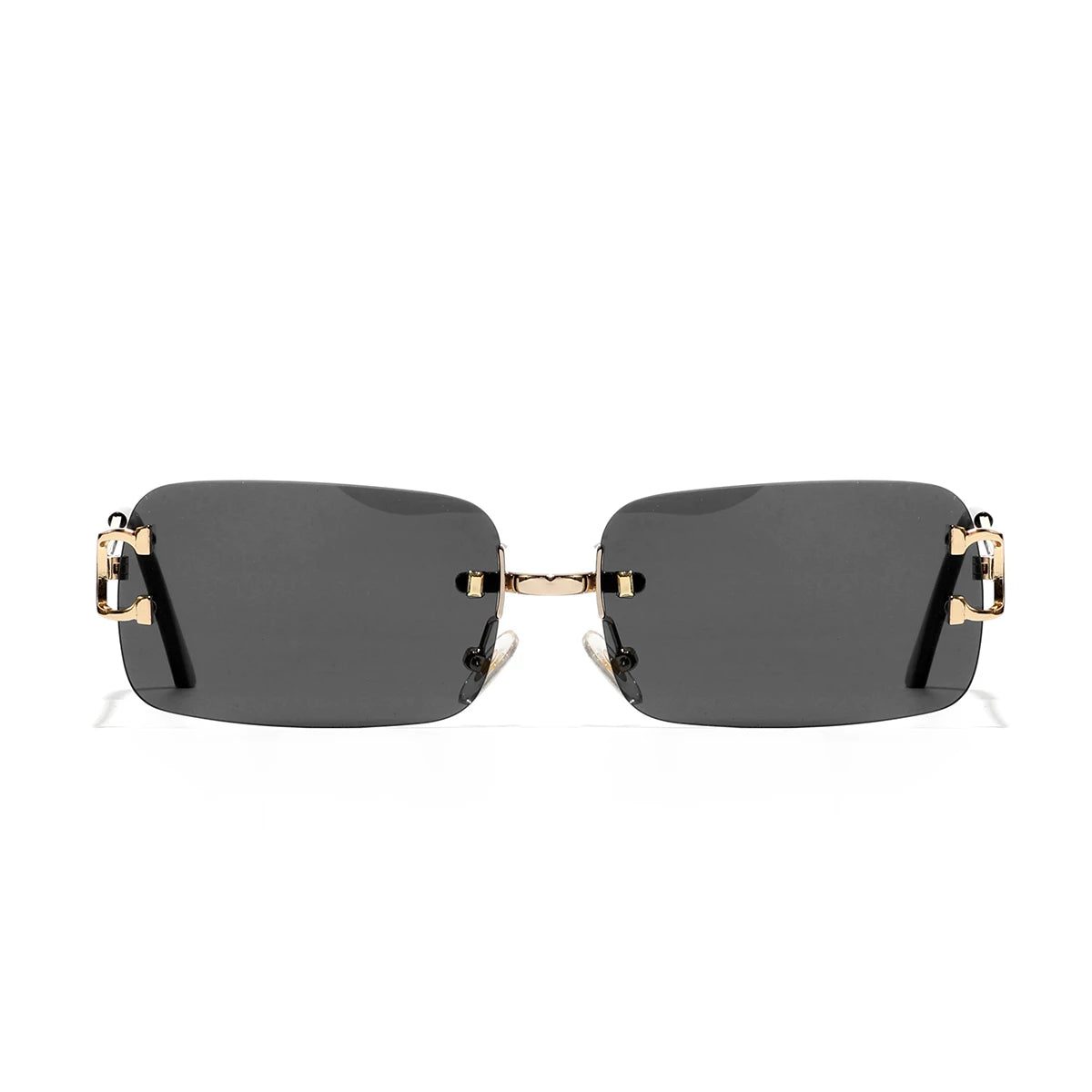 RBB 2025 Rimless Square UV400 Sunglasses – Unisex Designer Outdoor Metal Frame Shades