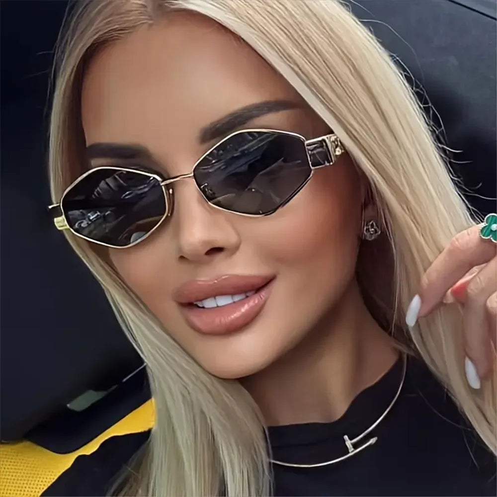RBB Vintage Punk Round Sunglasses for Women (2PCS) | Retro Metal Frame | RBB Fashion Eyewear