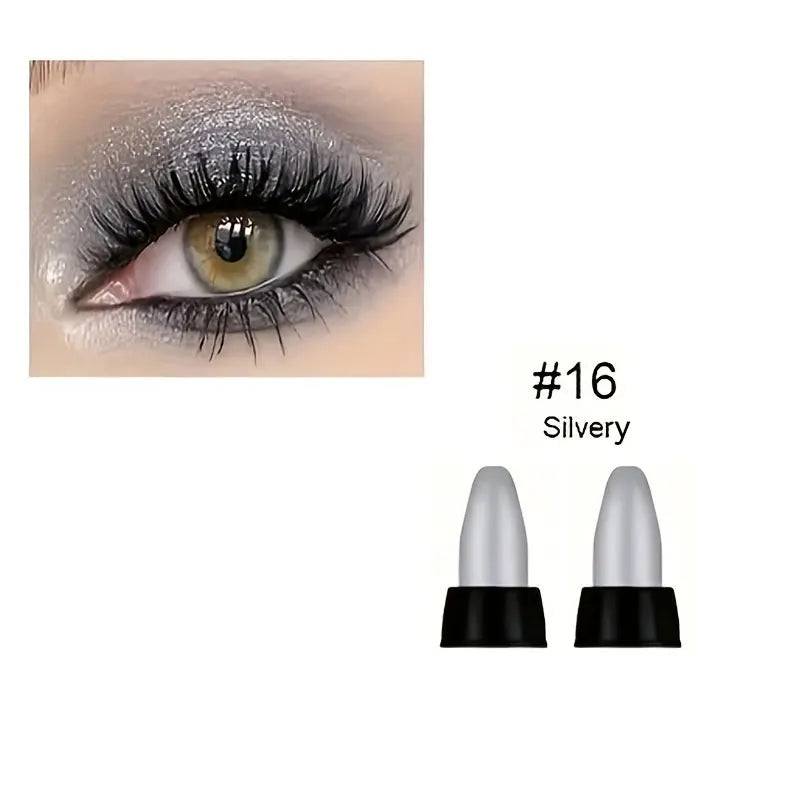 16-Color Pearlescent Glitter Eyeliner – Waterproof, Long-Lasting & Smudge-Proof