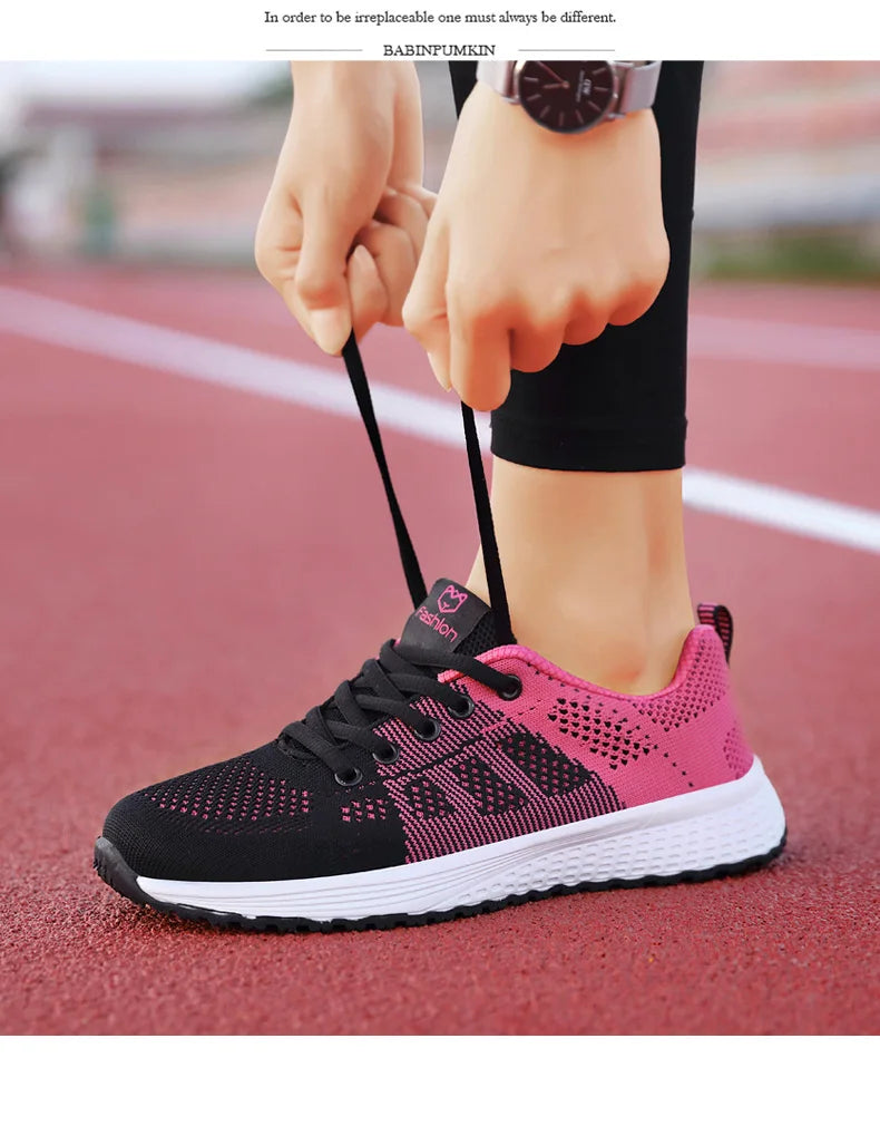 RBB Women’s Breathable Running Shoes – Lightweight Lace-Up Sneakers for Hard Court