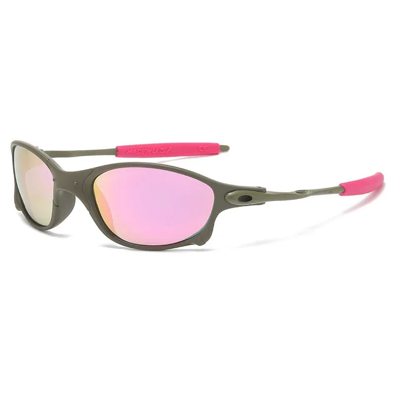 RBB Colorful Sport Sunglasses – Unisex Gradient UV400 Windproof Retro Goggles