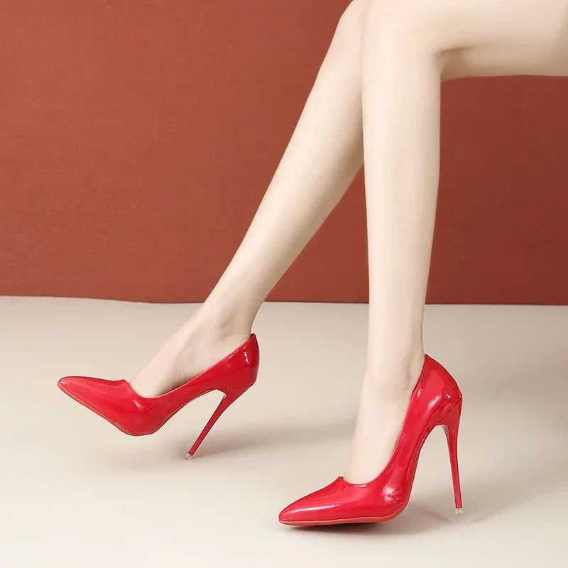 RBB Ethnic Elegance Stilettos – Sexy Pointed Toe Super High Heels with Red Bottom (Plus Sizes 44–45)