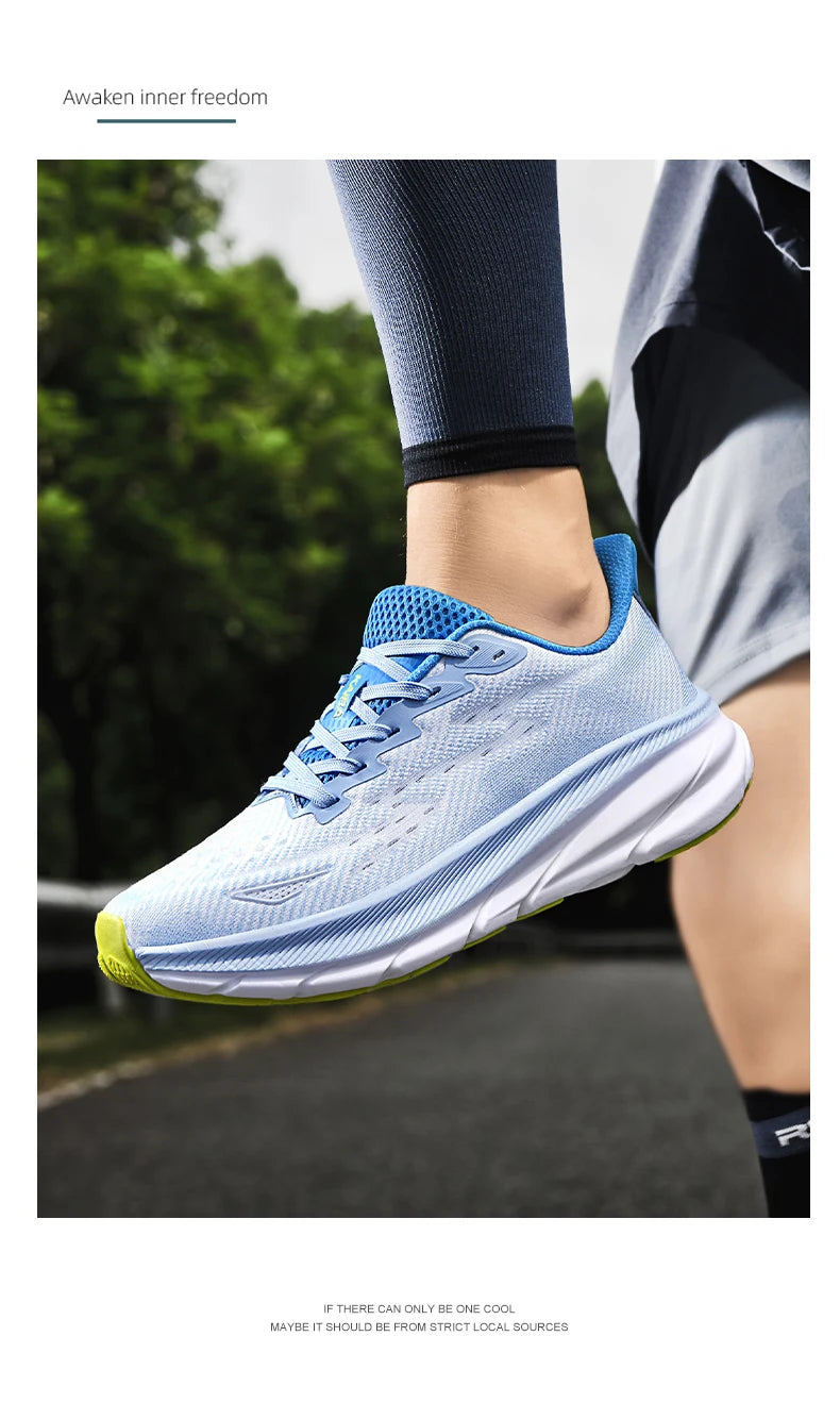 RBB Luxury Men’s Running Shoes – Breathable Mesh Cushioned Sneakers for Couples, Off-Road & Road Running Trainers