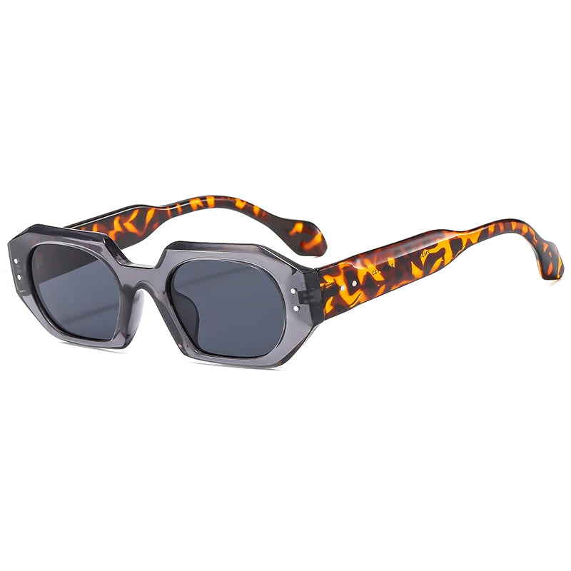 RBB Irregular Polygon Sunglasses – Retro Contrast Color Shades | Wide Leg Anti-Blue Light Outdoor Eyewear