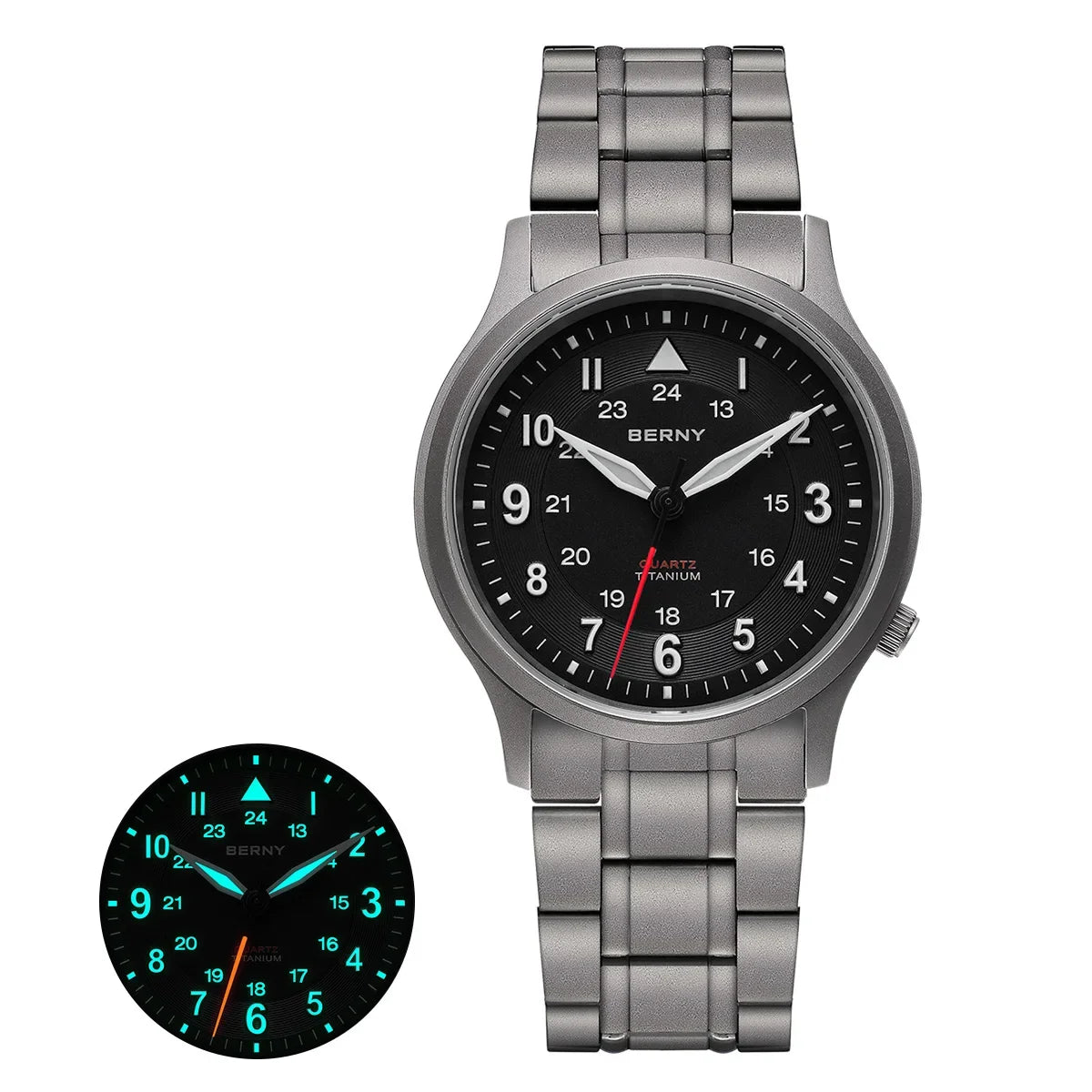 RBB Titanium Field Watch – Quartz, Sapphire, BGW9 Lume, 5ATM