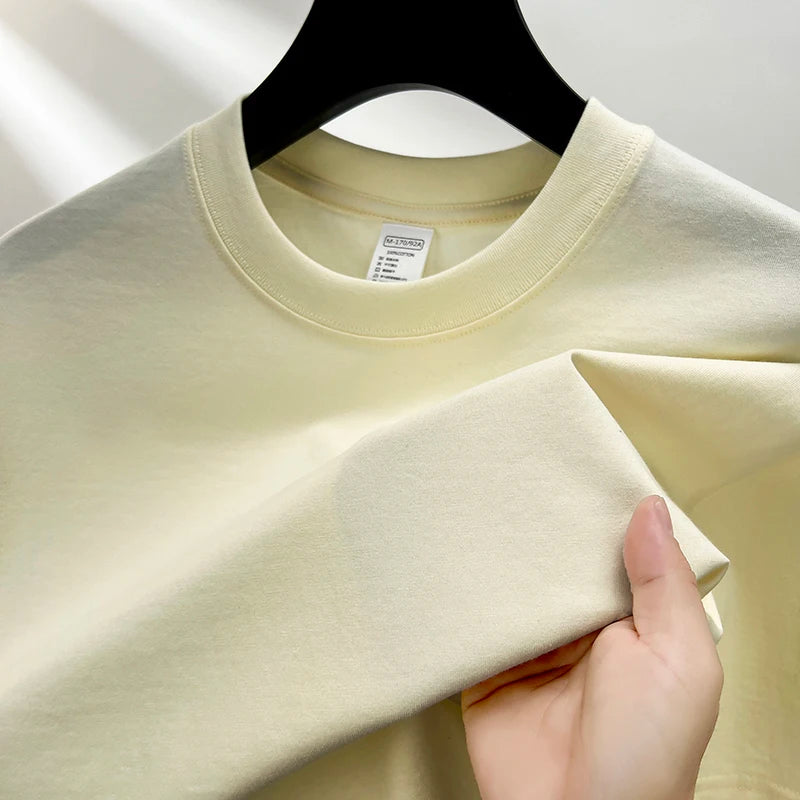 RBB Men’s 100% Pure Cotton Summer T-Shirt – High-End Fashionable Short Sleeve Round Neck, Breathable Half Sleeve Top