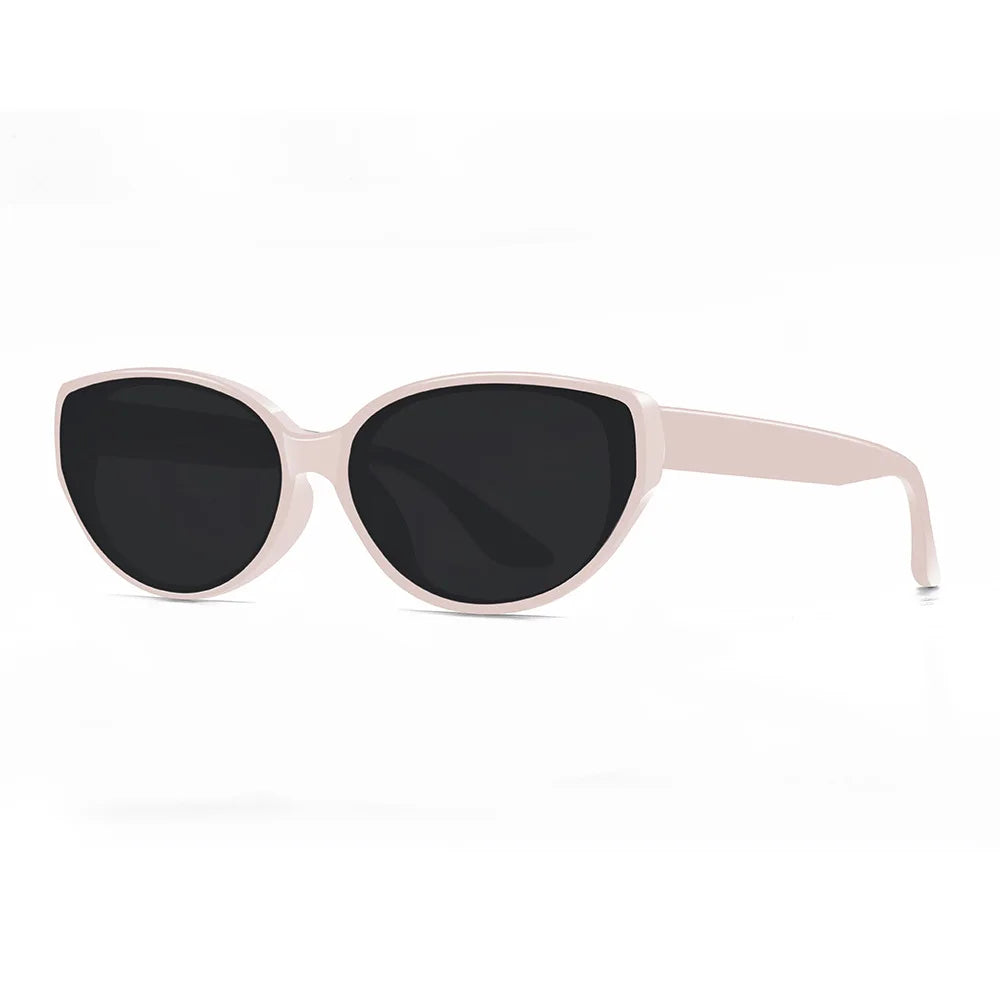 RBB Cat-Eye Polarized Sunglasses for Women | UV Protection | White Square Frame