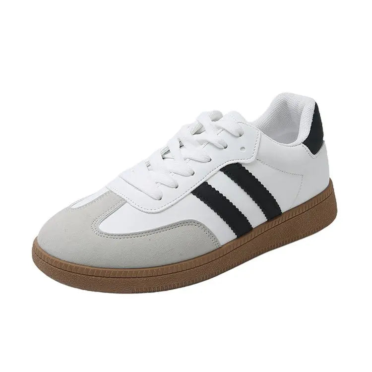 "Women's Lace-Up Vulcanized Sneakers – Casual Outdoor Trainers"