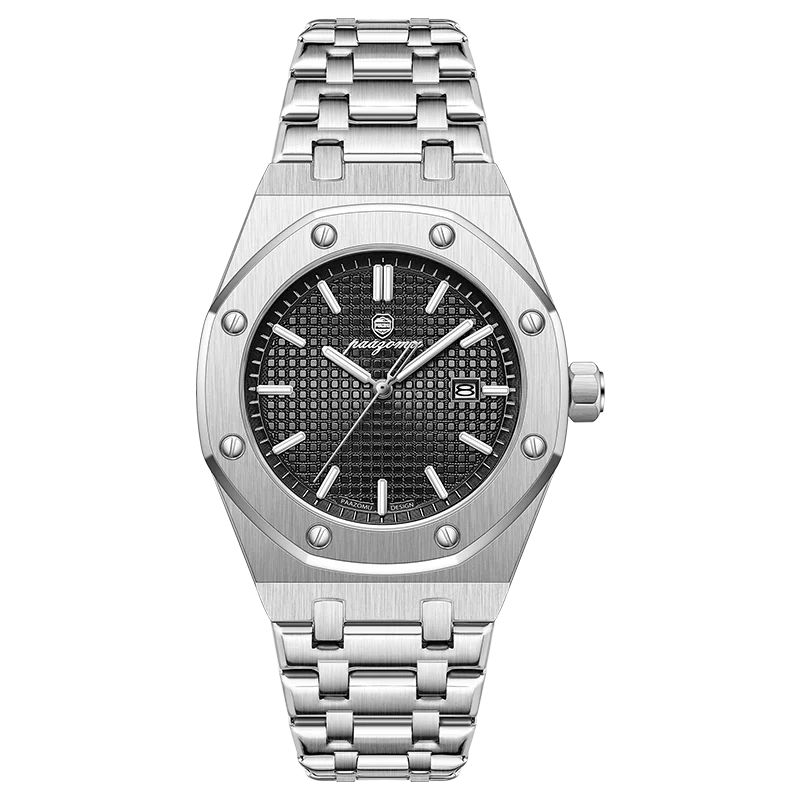 RBB Square Luxury Men's Quartz Watch – Waterproof Luminous Date Stainless Steel Sports Business Timepiece