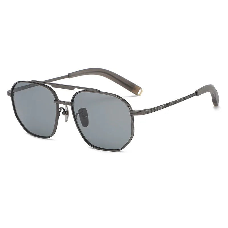 RBB Polarized Titanium Sunglasses – Handmade Square Frame Eyewear for Men & Women (Model 50003)