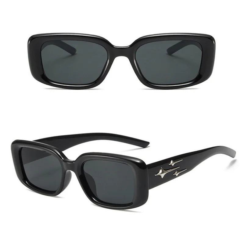 RBB Retro Y2K Small Square Cat Eye Sunglasses – Fashion Colorful Mirror Goggles for Women & Men | Sports & Punk Style
