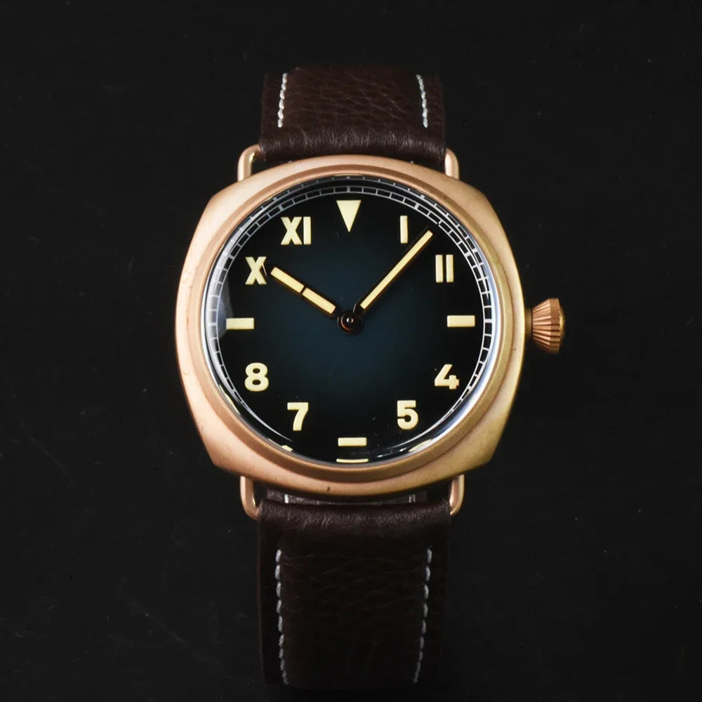 RBB Solid Bronze Men's Quartz Watch – Ronda 502 Movement, Sapphire Crystal, 20ATM Waterproof, Minimalist 2-Hand Design