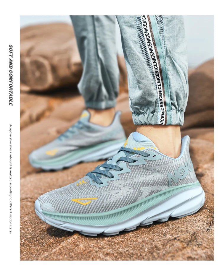 Men’s Trendy Sports Shoes – Fashion Comfort in Blue, Orange & Black
