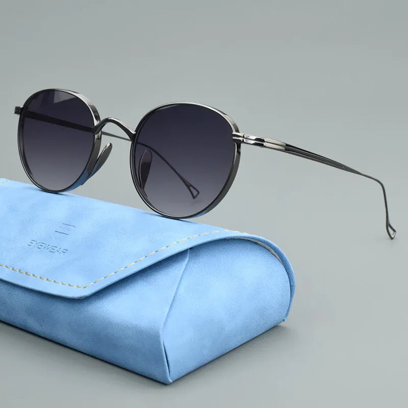 RBB 2025 Luxury Oval Sunglasses – Vintage Titanium UV400 Eyewear for Men & Women