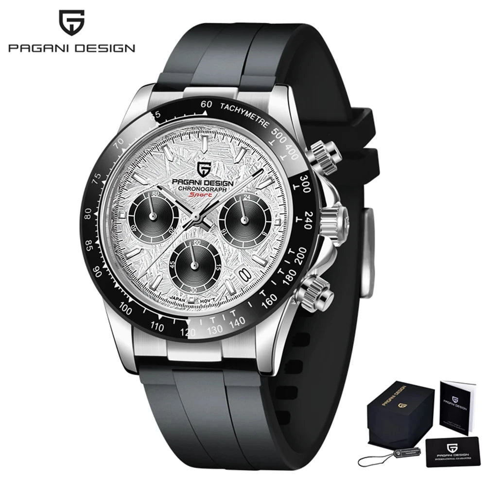 RBB DESIGN VK63 Men’s Quartz Chronograph Dive Watch – Luxury Sapphire Glass, Date Display, 100M Waterproof