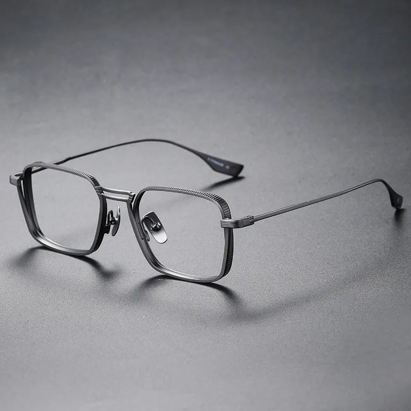 RBB Retro Square Optical Glasses – Pure Titanium Eyeglass Frames for Men & Women