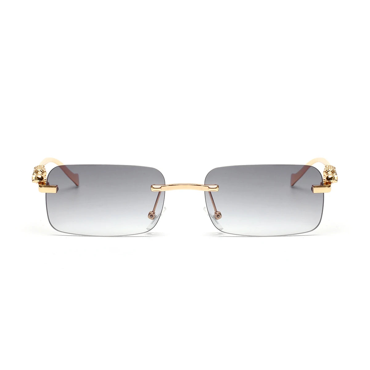 RBB Rimless Square Metal Sunglasses – Unisex UV400 Outdoor Designer Shades