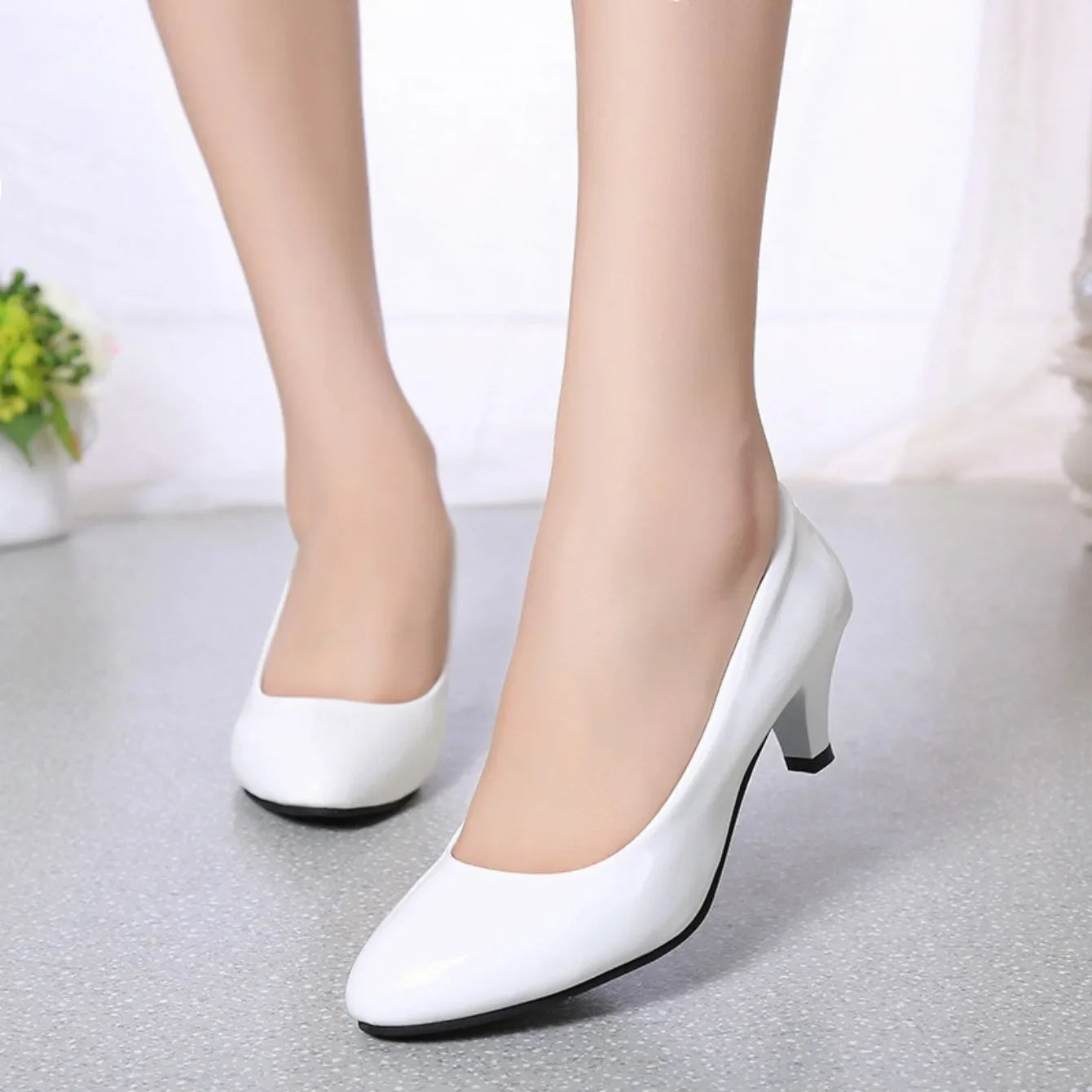 RBB Women’s Nude Pumps – Shallow Toe Low Heels for Office, Wedding & Party