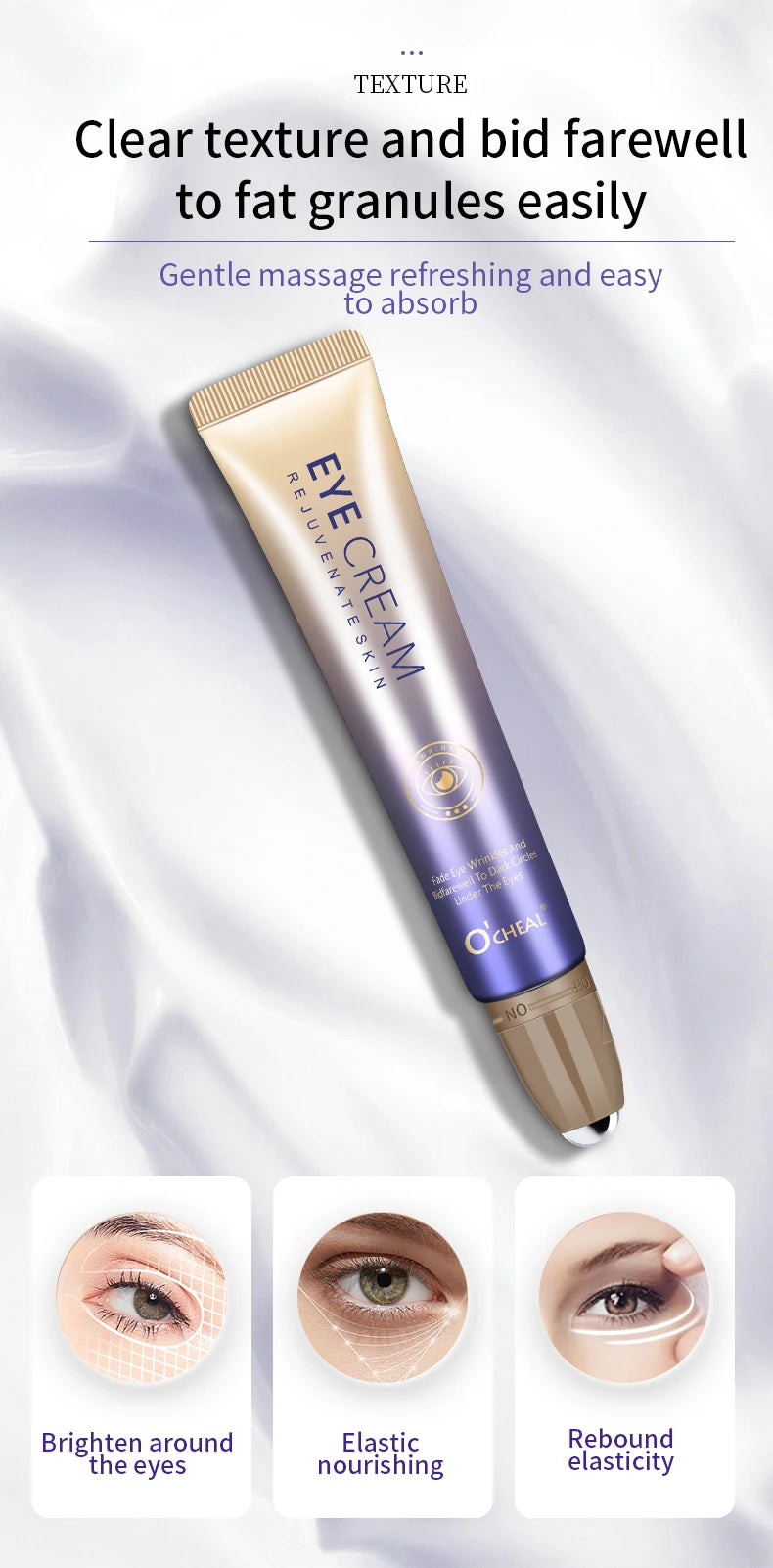 Anti-Wrinkle Eye Cream with Roller Ball – Hydrating Hyaluronic Acid Serum for Fine Lines & Puffiness