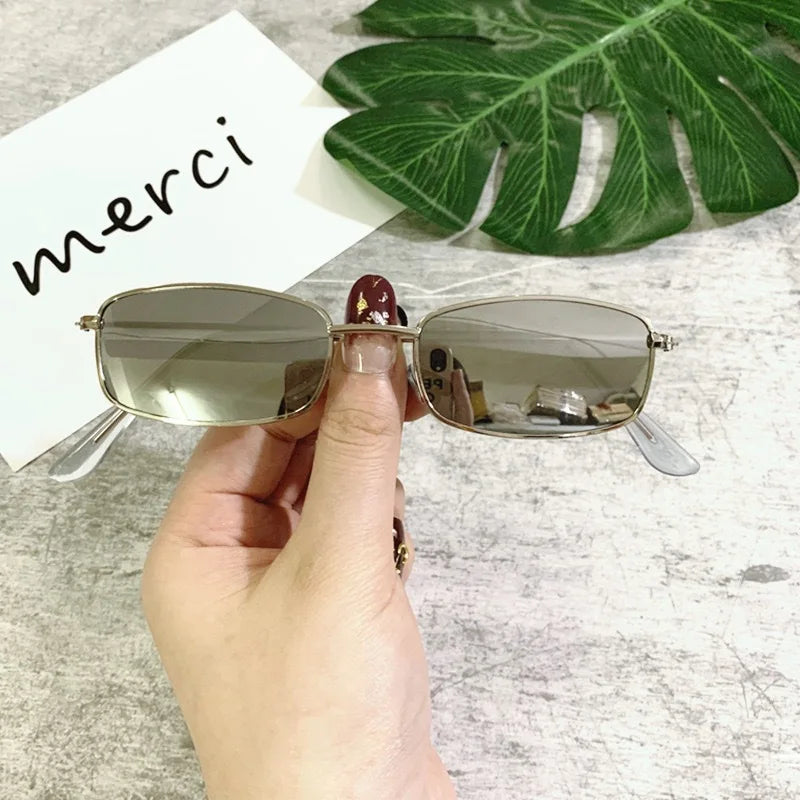 RBB Small Frame Rectangle Sunglasses – Classic Vintage UV400 for Women & Men