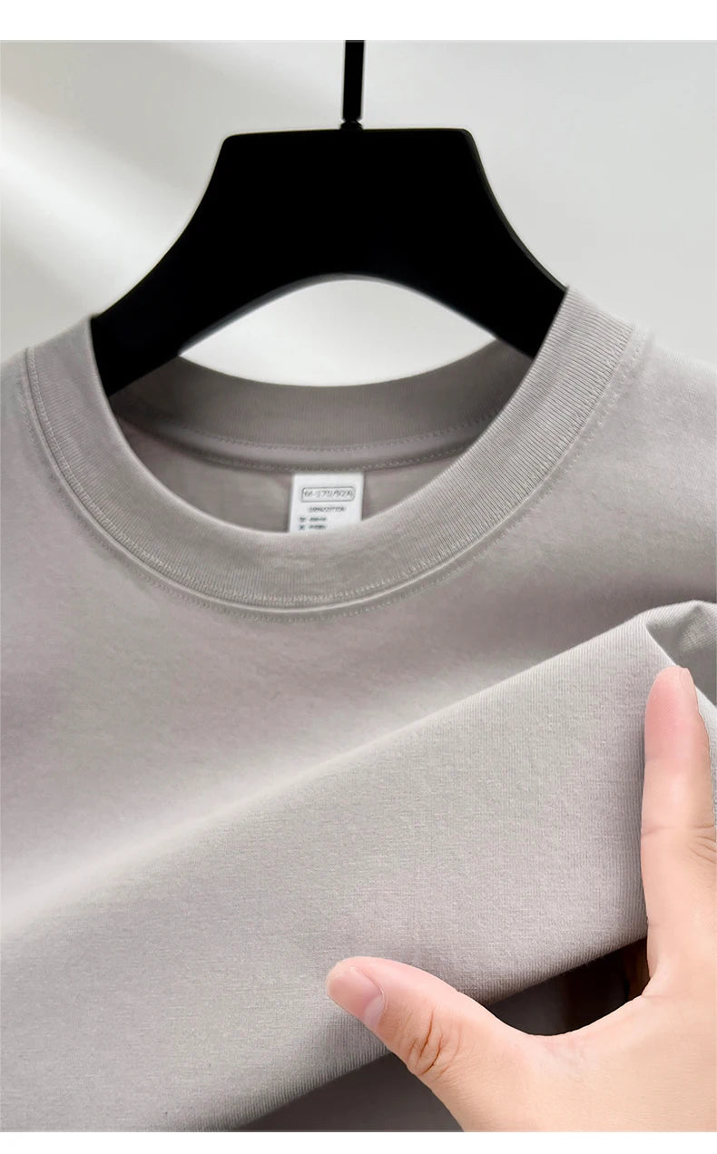 RBB Men’s 100% Pure Cotton Summer T-Shirt – High-End Fashionable Short Sleeve Round Neck, Breathable Half Sleeve Top