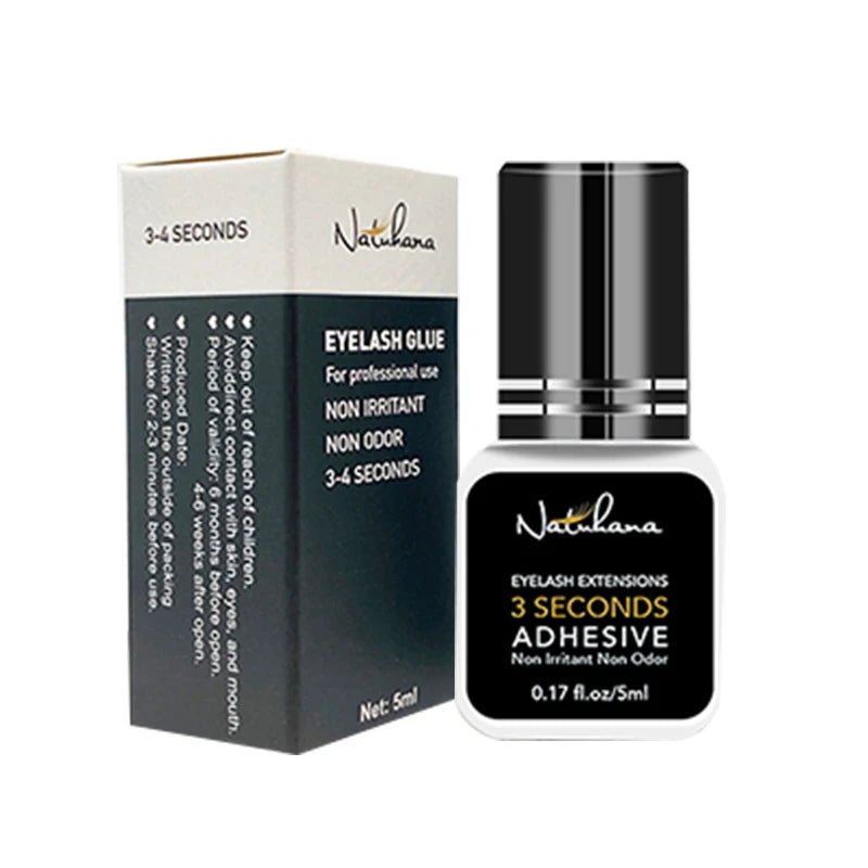 Professional Fast-Drying Eyelash Glue – 5ml, Strong Adhesive for False Lash Extensions (0.3s to 3s Dry Time)
