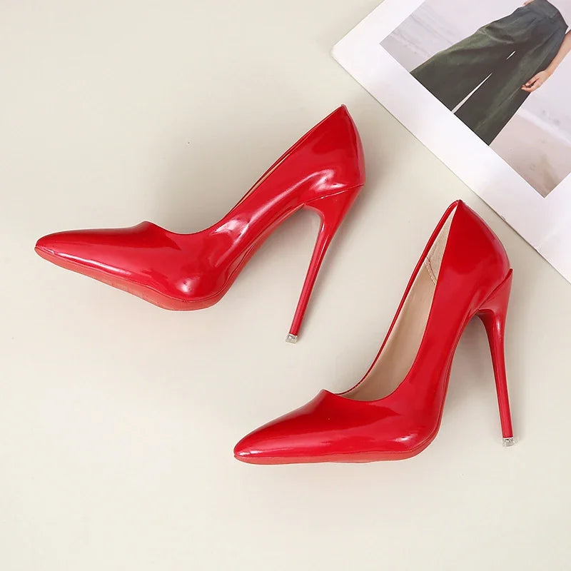 RBB Ethnic Elegance Stilettos – Sexy Pointed Toe Super High Heels with Red Bottom (Plus Sizes 44–45)