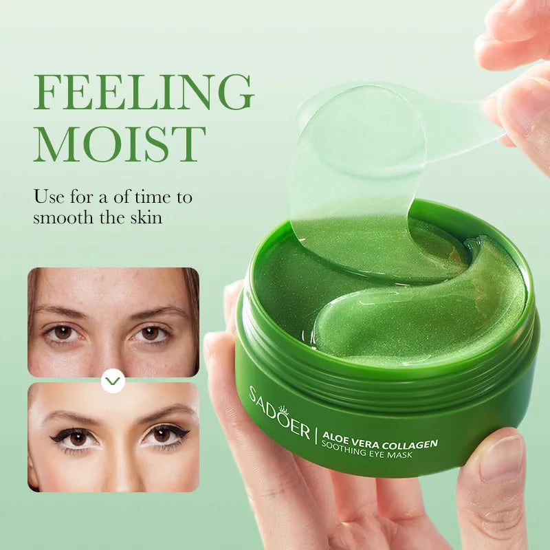 Collagen & Aloe Vera Eye Mask – 60pcs | Anti-Dark Circles & Eye Bag Treatment