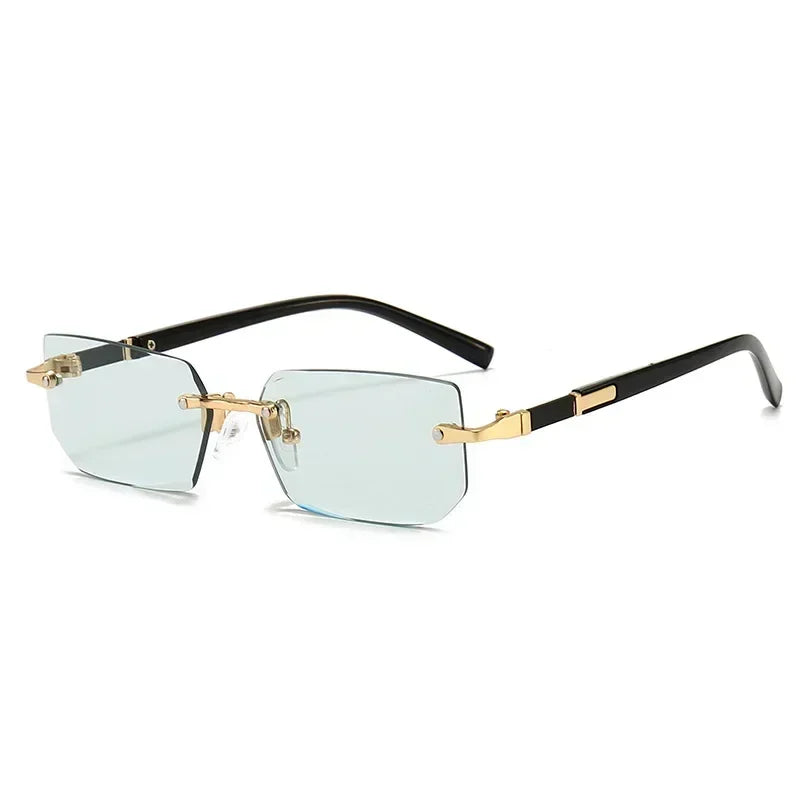 RBB Rimless Square Sunglasses – Unisex HD Blue Light Blocking Eyewear