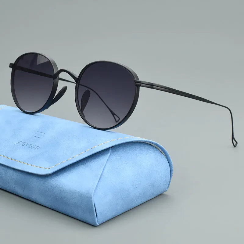 RBB 2025 Luxury Oval Sunglasses – Vintage Titanium UV400 Eyewear for Men & Women