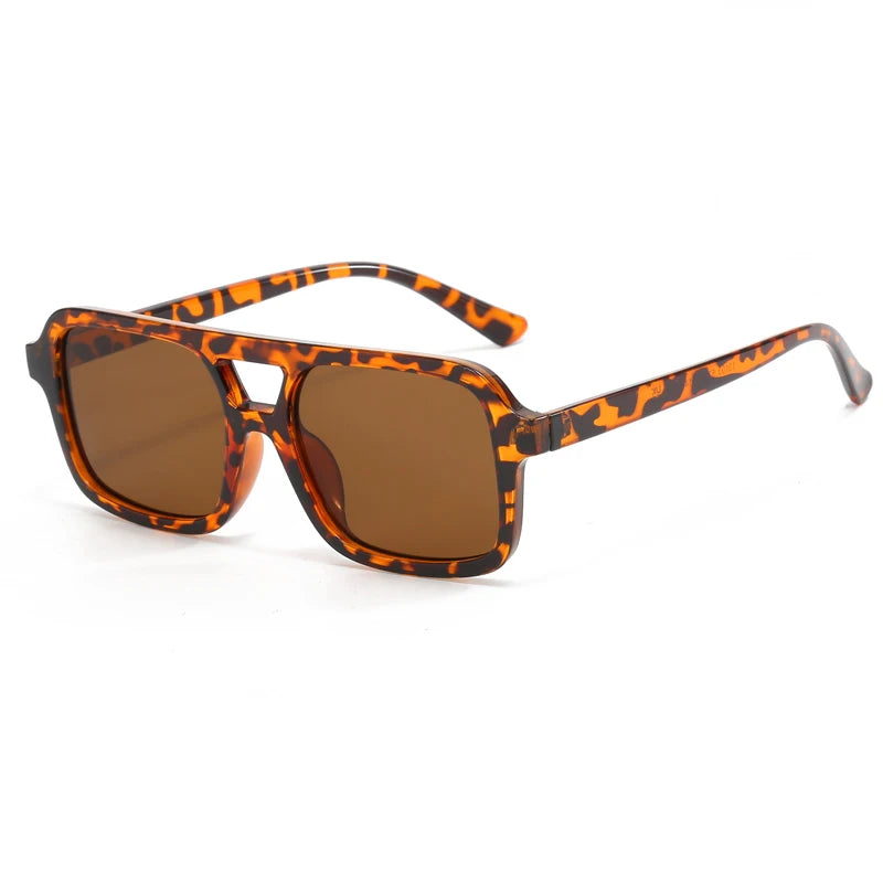 RBB Y2K Double Beam Sunglasses – Small Frame Retro UV Protection Outdoor Eyewear