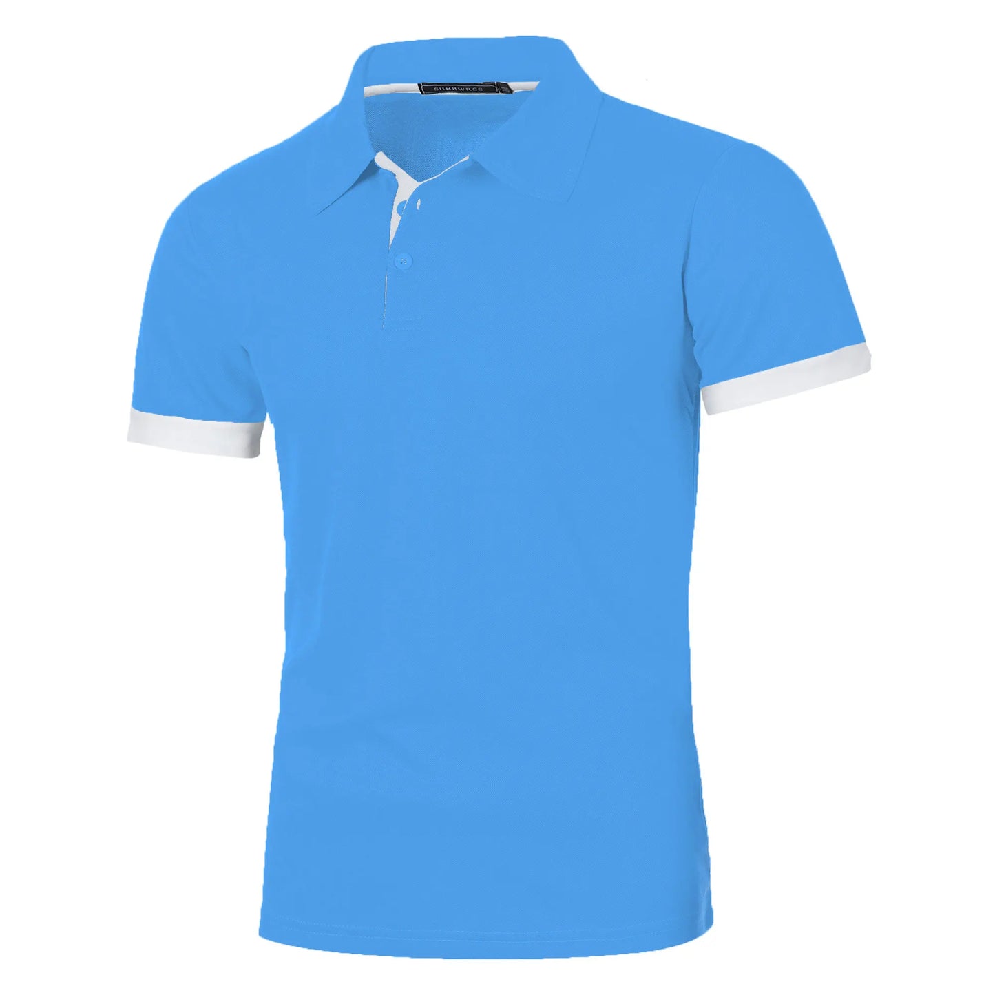 RBB Men’s Short Sleeve Color Matching Fashion Lapel Shirt – Stylish Casual Summer Top