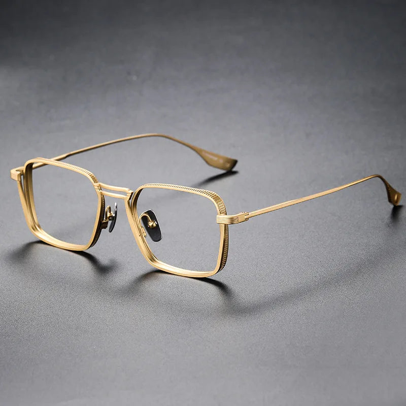 RBB Retro Square Optical Glasses – Pure Titanium Eyeglass Frames for Men & Women