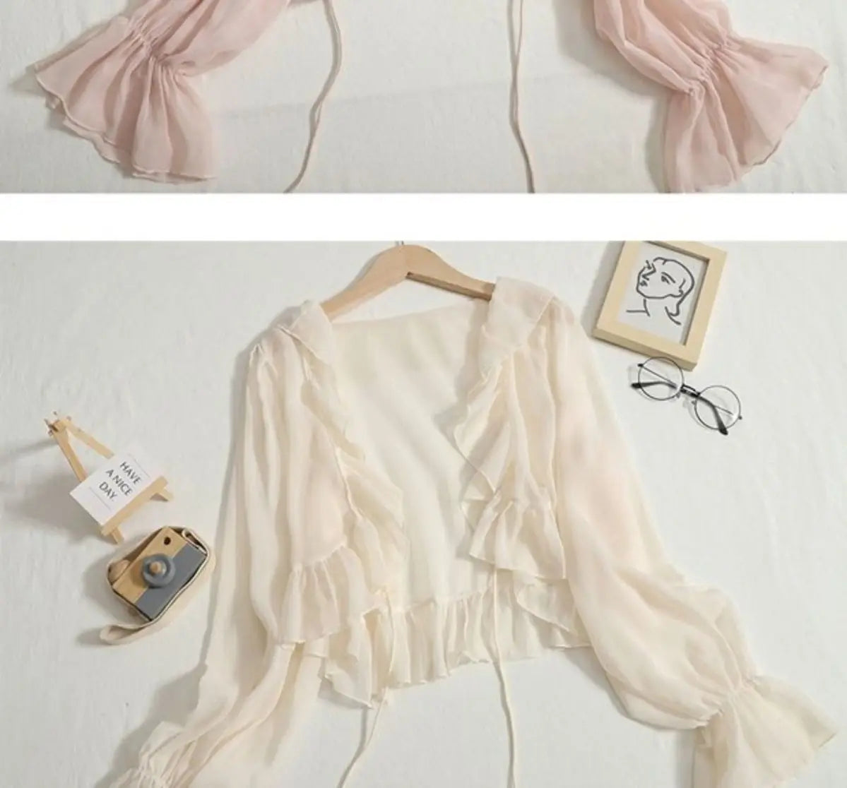 Blouses Women Lace-up Summer New Design Thin Trendy Long Sleeve Leisure Sweet Girls All-match Korean Style Tender Streetwear Ins