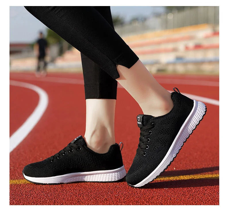 RBB Women’s Breathable Running Shoes – Lightweight Lace-Up Sneakers for Hard Court