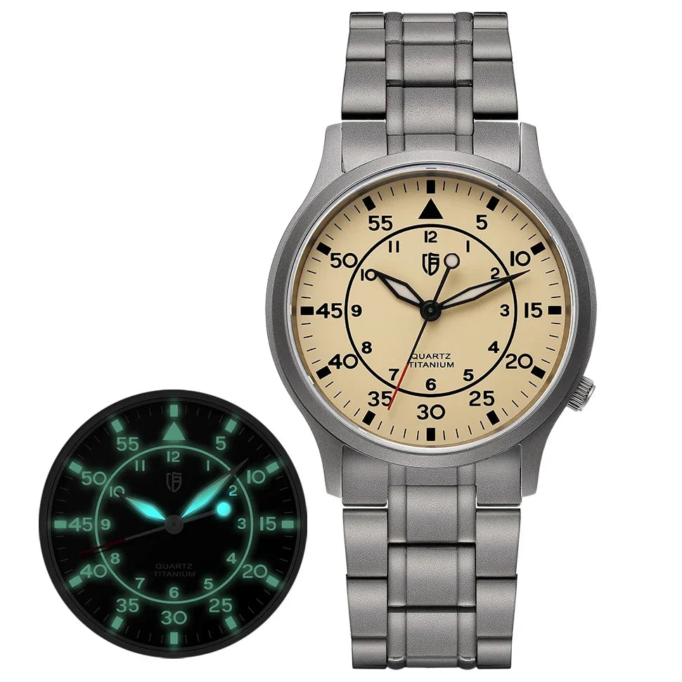RBB Titanium Ultra-Thin Quartz Watch – VH31, Sapphire, 5ATM, Luminous