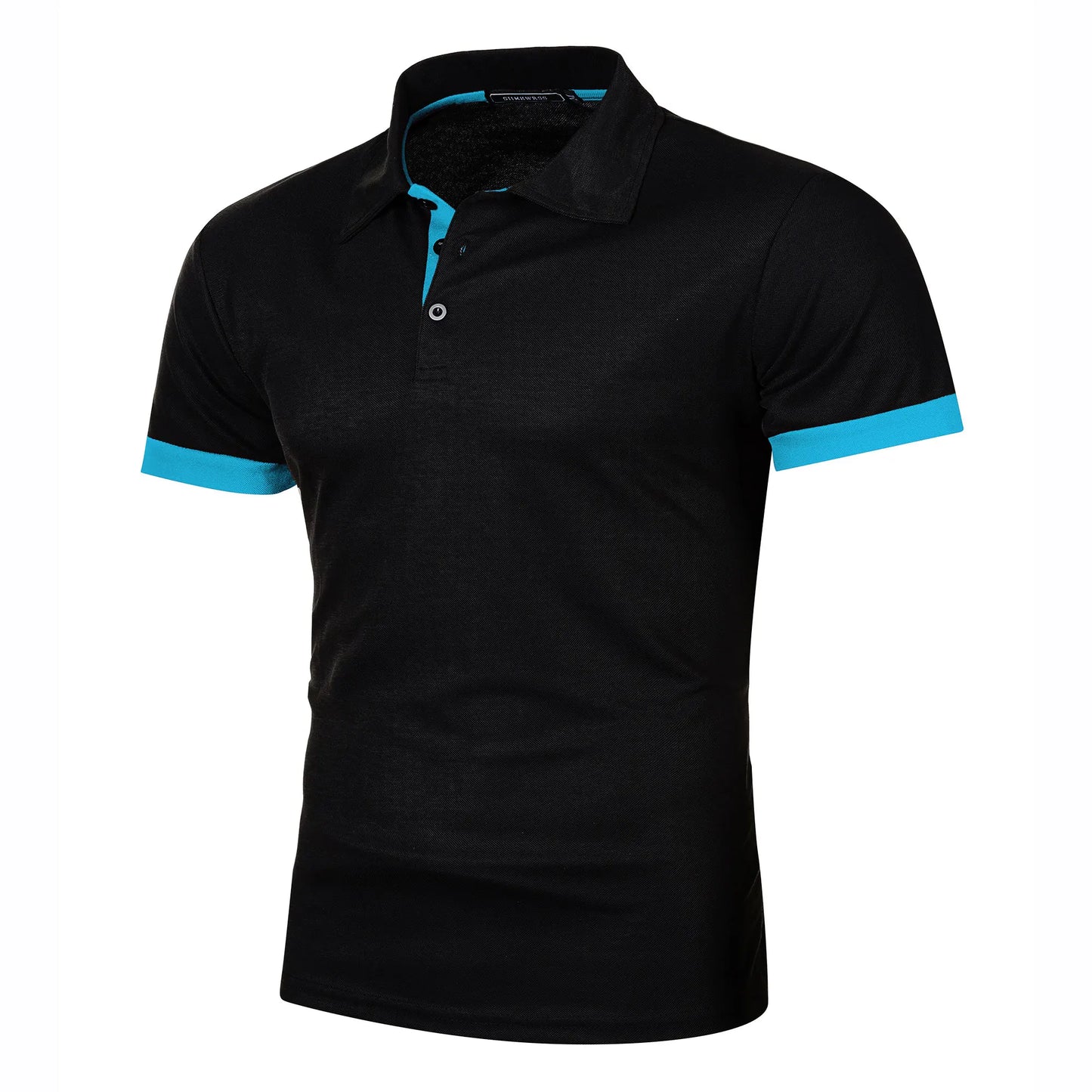 RBB Men’s Short Sleeve Color Matching Fashion Lapel Shirt – Stylish Casual Summer Top
