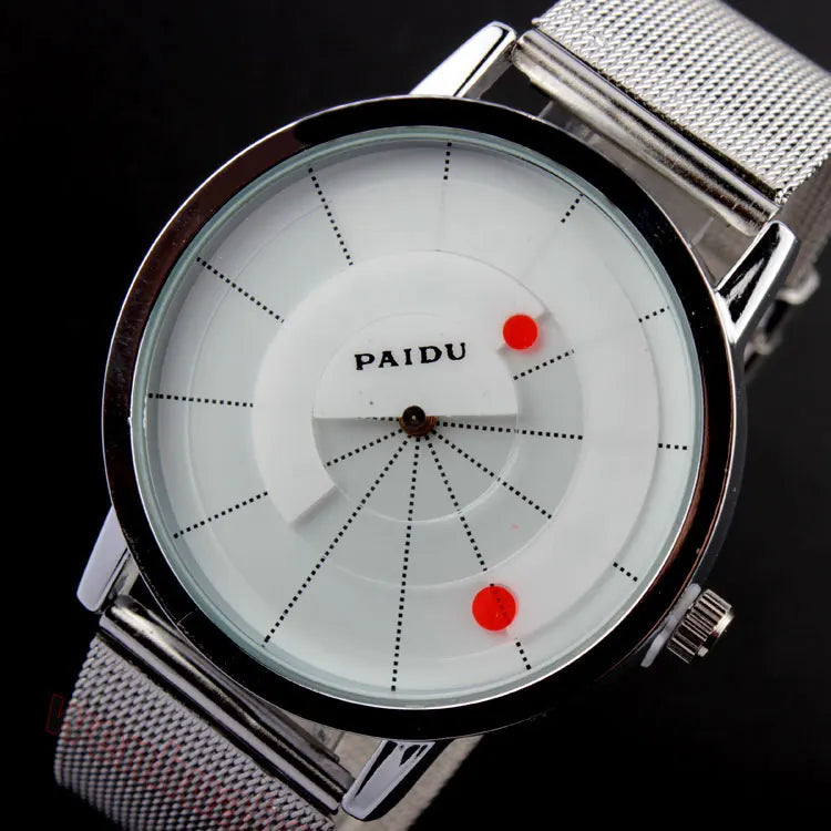 RBB Minimalist Unisex Quartz Watch – Simple Style Unique Dial for Men & Women Couples
