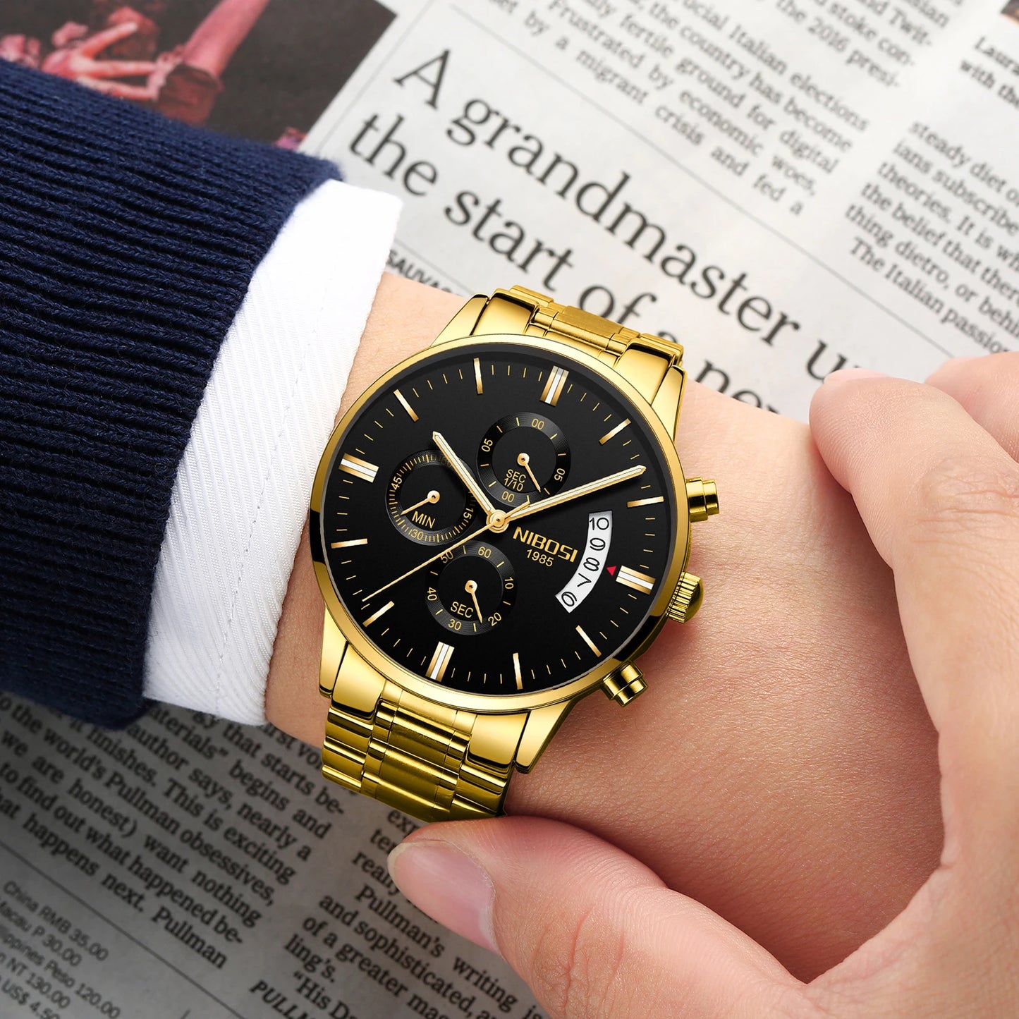 RBB Male / Unisex Luxury Dress Watch – Fashion Casual Military Quartz Wristwatch