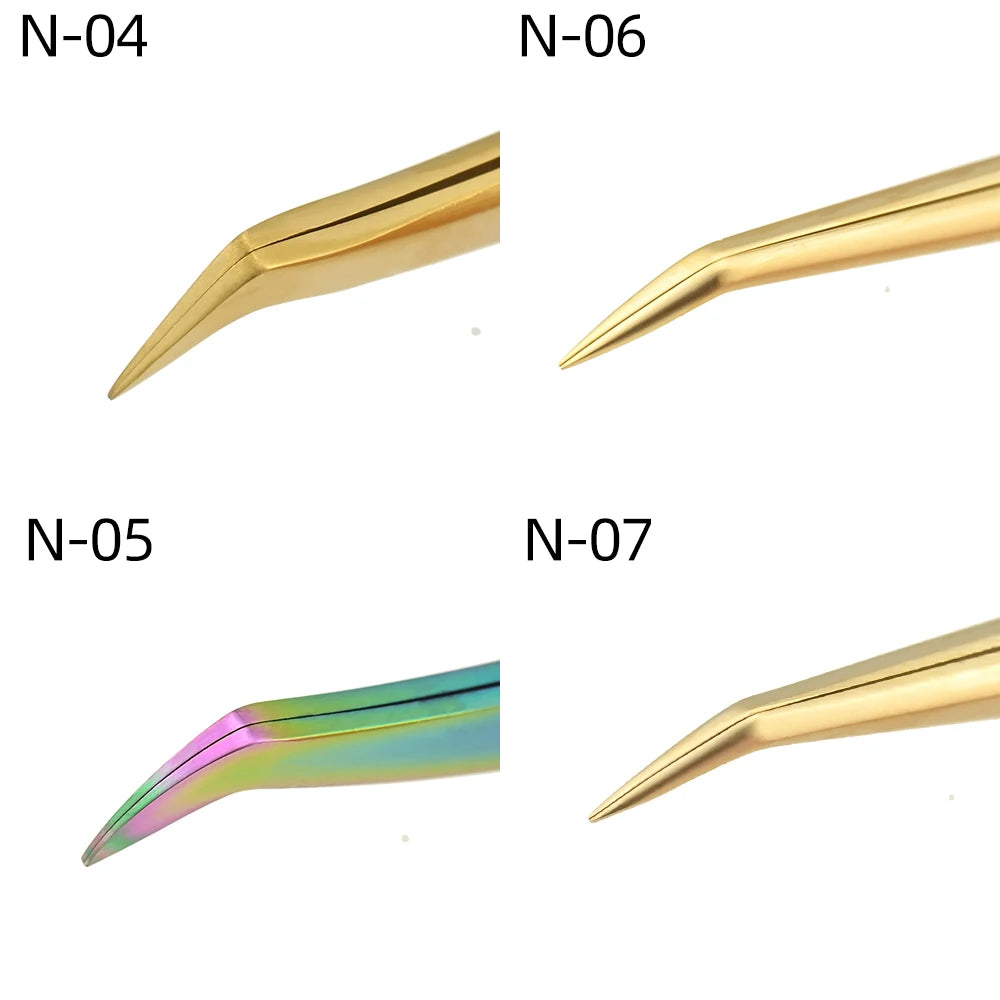 Stainless Steel Eyelash Extension Tweezers – 3D Precision Lash Applicator Tool