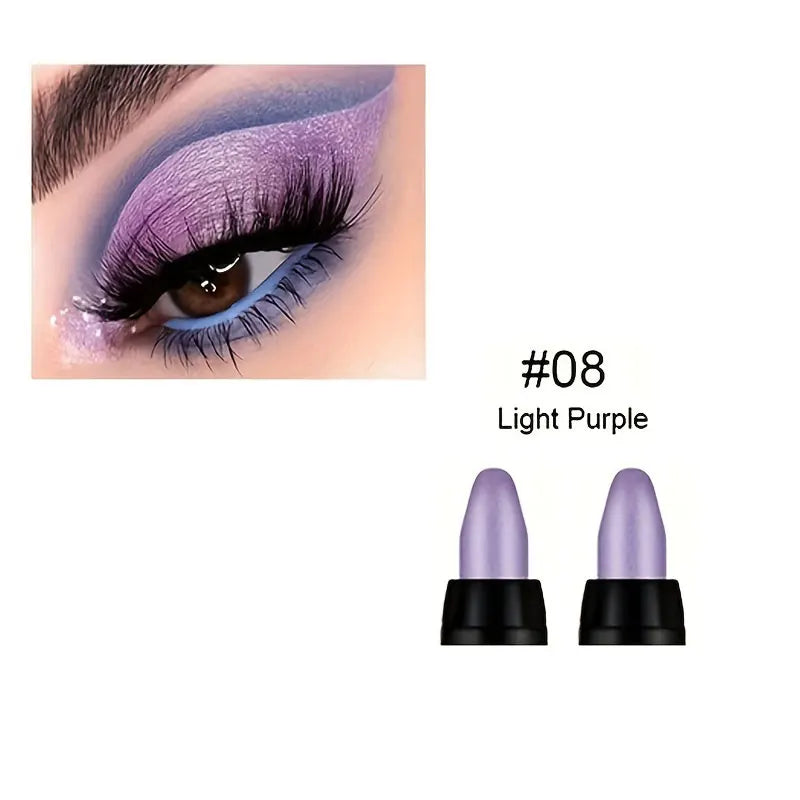 16-Color Pearlescent Glitter Eyeliner – Waterproof, Long-Lasting & Smudge-Proof