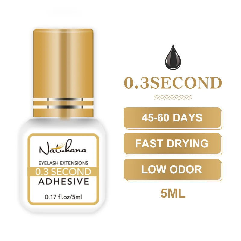 5ml Professional Eyelash Extension Glue – Fast-Drying (0.3s–3s), Strong Hold Adhesive